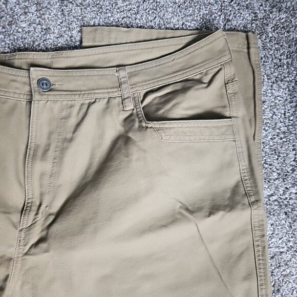 Under Armour Tan/Red Logo Kahki Mens Waist Size 40x32 Loose Fit Denim Jeans - Picture 9 of 12